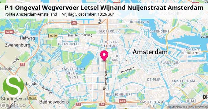 P 1 Ongeval Wegvervoer Letsel Wijnand Nuijenstraat Amsterdam