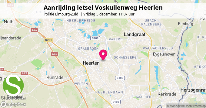 Aanrijding letsel Voskuilenweg Heerlen