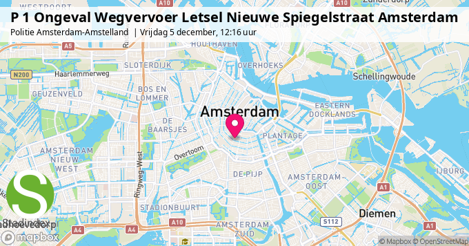P 1 Ongeval Wegvervoer Letsel Nieuwe Spiegelstraat Amsterdam