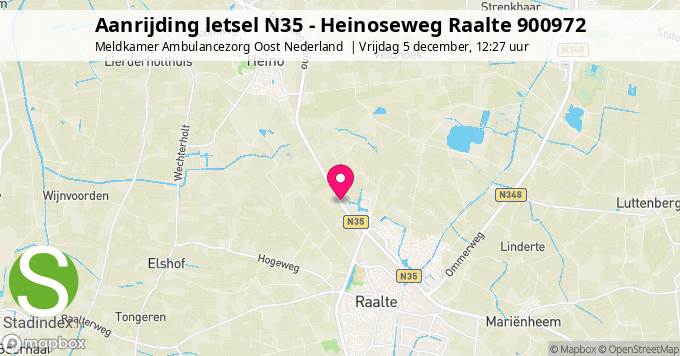 Aanrijding letsel N35 - Heinoseweg Raalte 900972