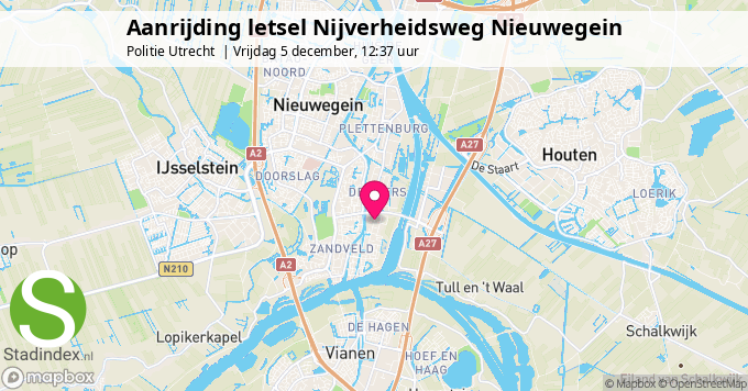 Aanrijding letsel Nijverheidsweg Nieuwegein