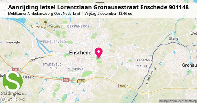 Aanrijding letsel Lorentzlaan Gronausestraat Enschede 901148
