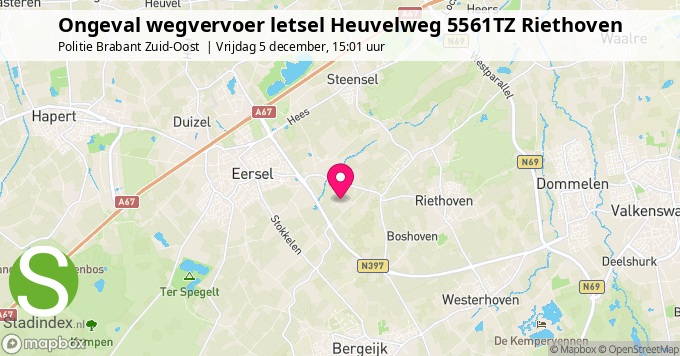 Ongeval wegvervoer letsel Heuvelweg 5561TZ Riethoven