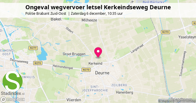 Ongeval wegvervoer letsel Kerkeindseweg Deurne