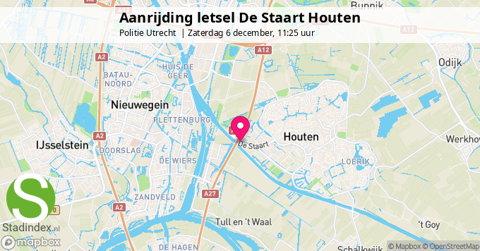 Aanrijding letsel De Staart Houten