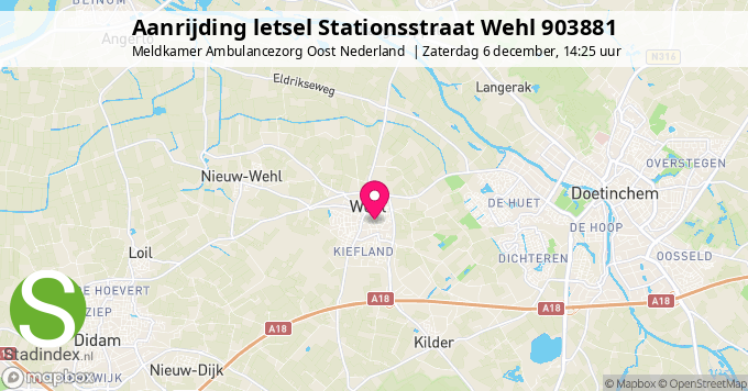 Aanrijding letsel Stationsstraat Wehl 903881