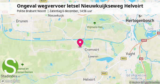 Ongeval wegvervoer letsel Nieuwkuijkseweg Helvoirt