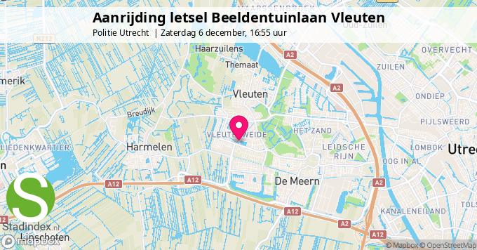 Aanrijding letsel Beeldentuinlaan Vleuten