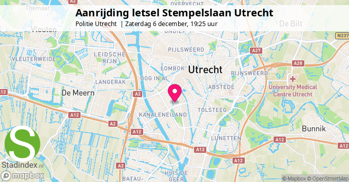 Aanrijding letsel Stempelslaan Utrecht