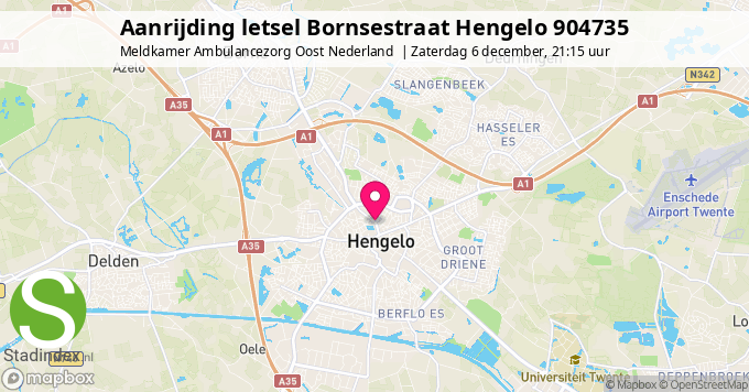 Aanrijding letsel Bornsestraat Hengelo 904735