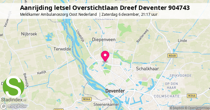 Aanrijding letsel Overstichtlaan Dreef Deventer 904743