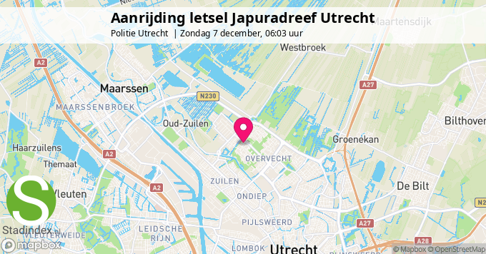 Aanrijding letsel Japuradreef Utrecht