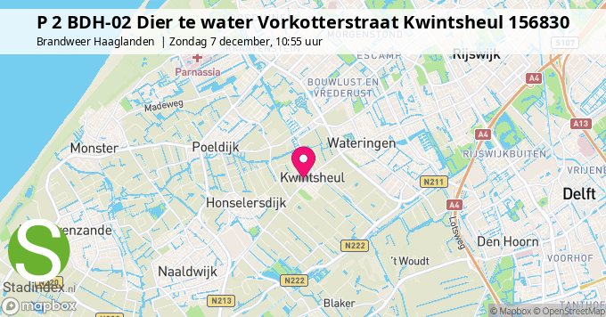 P 2 BDH-02 Dier te water Vorkotterstraat Kwintsheul 156830