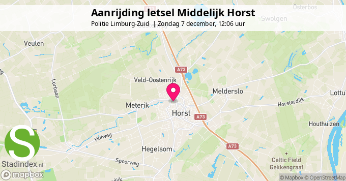 Aanrijding letsel Middelijk Horst
