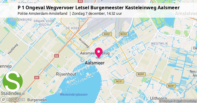 P 1 Ongeval Wegvervoer Letsel Burgemeester Kasteleinweg Aalsmeer
