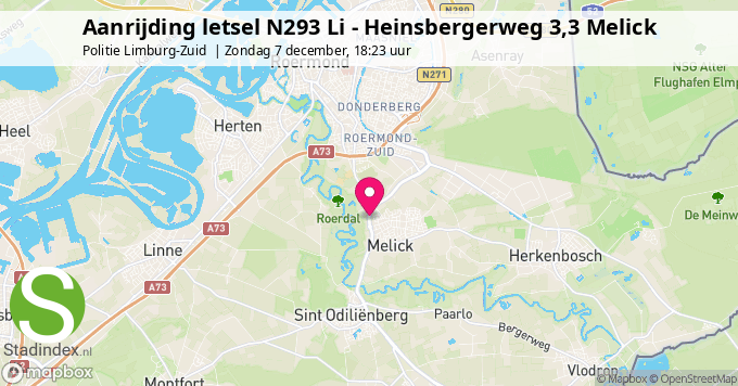 Aanrijding letsel N293 Li - Heinsbergerweg 3,3 Melick