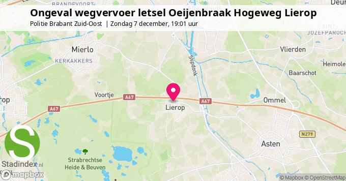 Ongeval wegvervoer letsel Oeijenbraak Hogeweg Lierop