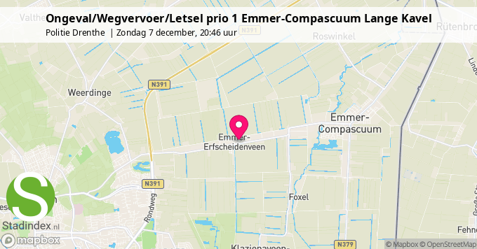 Ongeval/Wegvervoer/Letsel prio 1 Emmer-Compascuum Lange Kavel