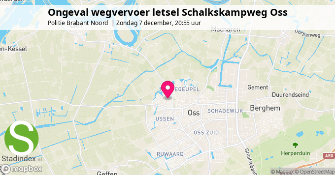 Ongeval wegvervoer letsel Schalkskampweg Oss