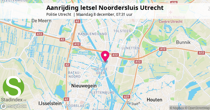 Aanrijding letsel Noordersluis Utrecht