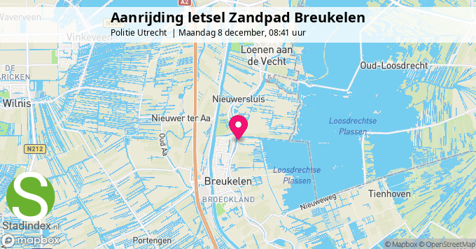 Aanrijding letsel Zandpad Breukelen