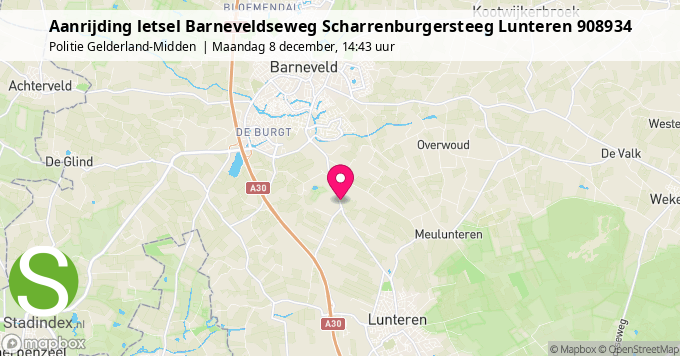 Aanrijding letsel Barneveldseweg Scharrenburgersteeg Lunteren 908934