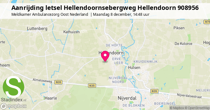 Aanrijding letsel Hellendoornsebergweg Hellendoorn 908956