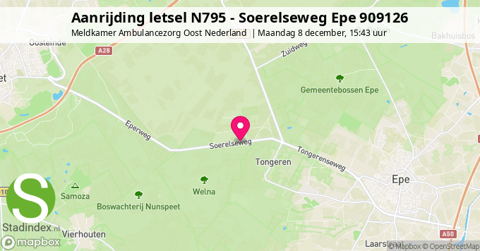 Aanrijding letsel N795 - Soerelseweg Epe 909126