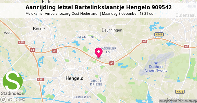 Aanrijding letsel Bartelinkslaantje Hengelo 909542