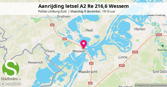 Aanrijding letsel A2 Re 216,6 Wessem