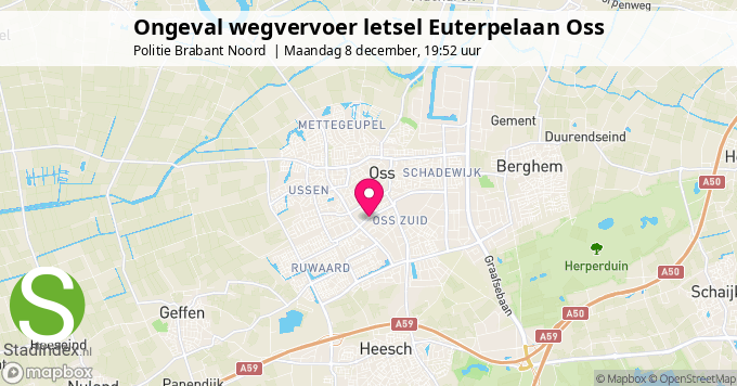 Ongeval wegvervoer letsel Euterpelaan Oss