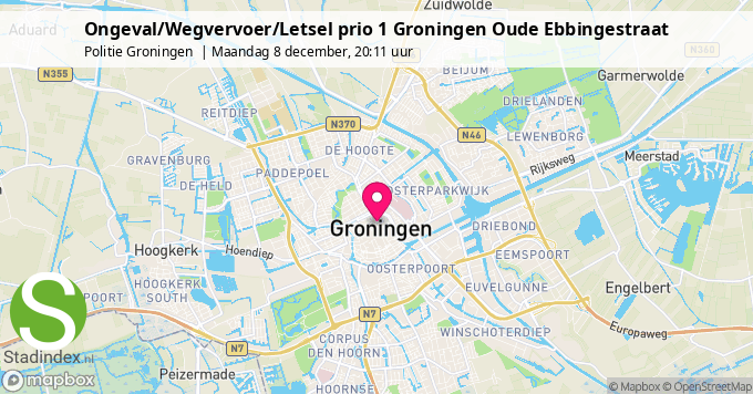 Ongeval/Wegvervoer/Letsel prio 1 Groningen Oude Ebbingestraat
