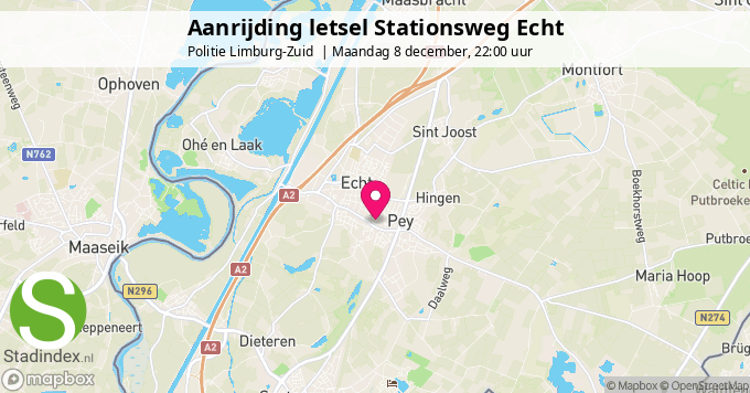 Aanrijding letsel Stationsweg Echt