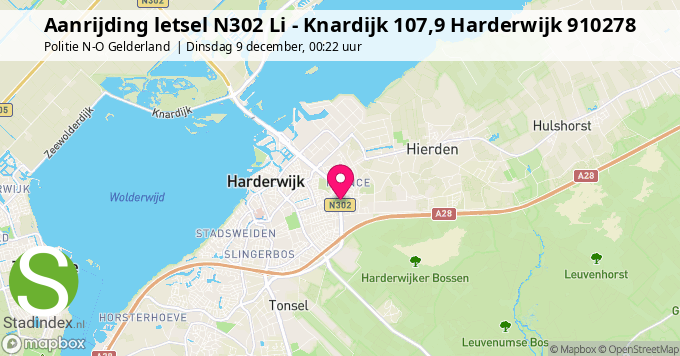 Aanrijding letsel N302 Li - Knardijk 107,9 Harderwijk 910278