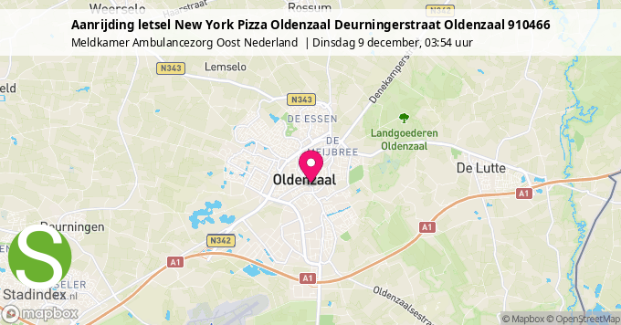 Aanrijding letsel New York Pizza Oldenzaal Deurningerstraat Oldenzaal 910466