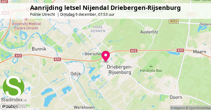 Aanrijding letsel Nijendal Driebergen-Rijsenburg