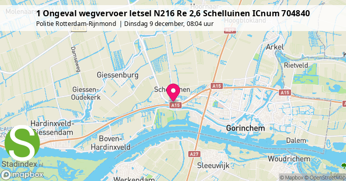1 Ongeval wegvervoer letsel N216 Re 2,6 Schelluinen ICnum 704840