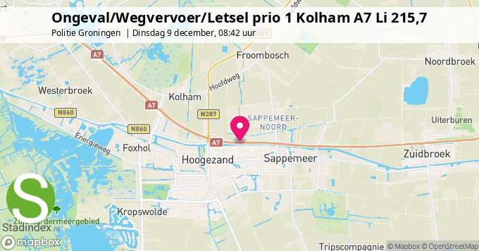 Ongeval/Wegvervoer/Letsel prio 1 Kolham A7 Li 215,7