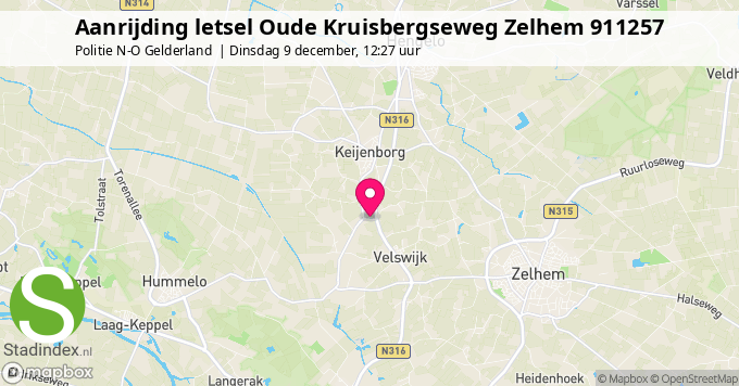 Aanrijding letsel Oude Kruisbergseweg Zelhem 911257