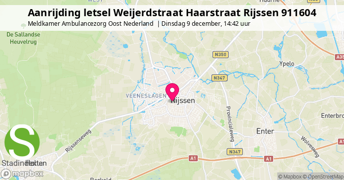 Aanrijding letsel Weijerdstraat Haarstraat Rijssen 911604