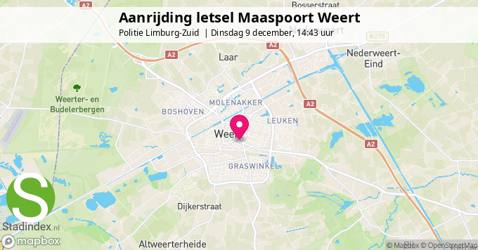Aanrijding letsel Maaspoort Weert
