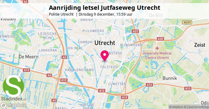 Aanrijding letsel Jutfaseweg Utrecht