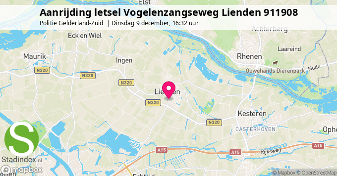 Aanrijding letsel Vogelenzangseweg Lienden 911908