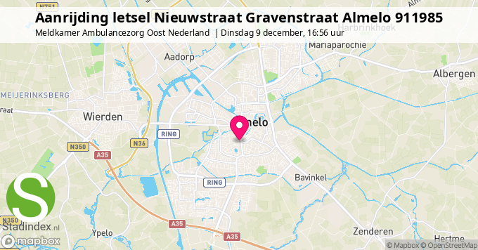Aanrijding letsel Nieuwstraat Gravenstraat Almelo 911985