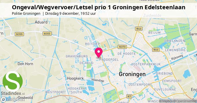 Ongeval/Wegvervoer/Letsel prio 1 Groningen Edelsteenlaan