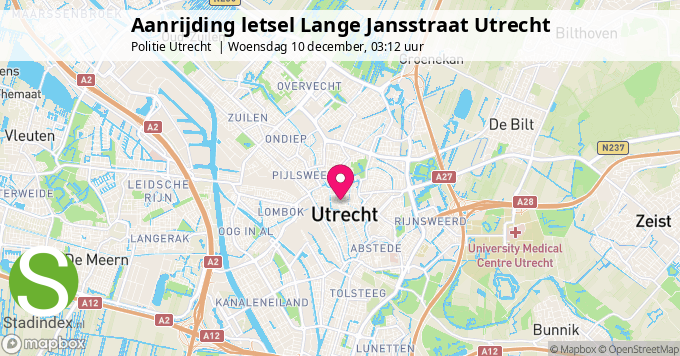 Aanrijding letsel Lange Jansstraat Utrecht