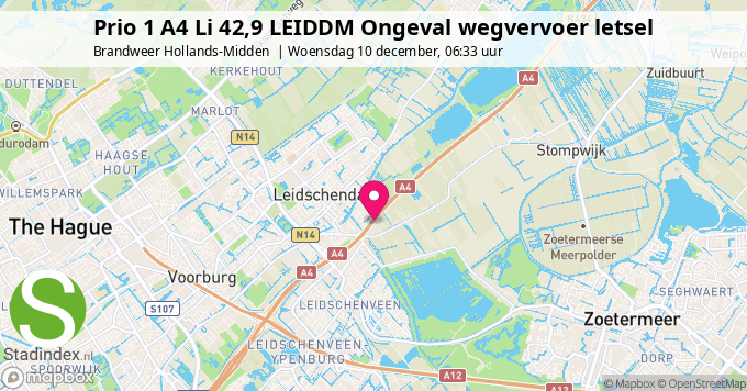 Prio 1 A4 Li 42,9 LEIDDM Ongeval wegvervoer letsel