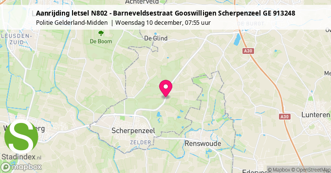 Aanrijding letsel N802 - Barneveldsestraat Gooswilligen Scherpenzeel GE 913248