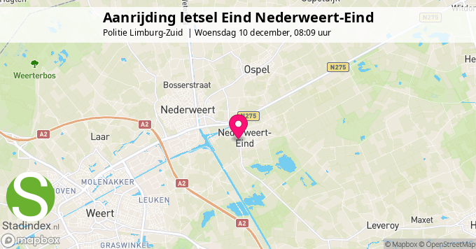 Aanrijding letsel Eind Nederweert-Eind