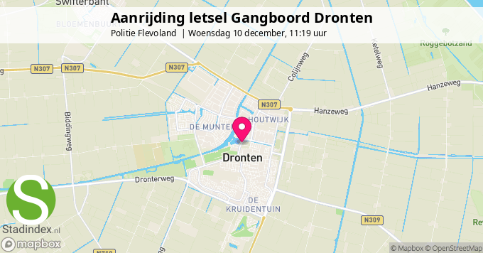 Aanrijding letsel Gangboord Dronten